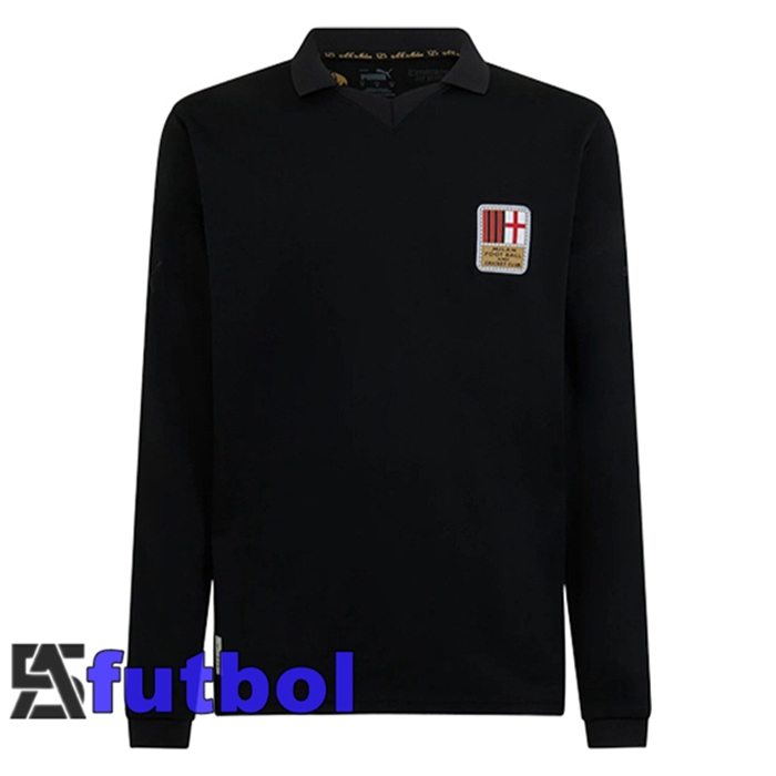 Nueva Camisetas De Futbol AC Milan 125th Anniversary Manga Larga Negro 2024/2025