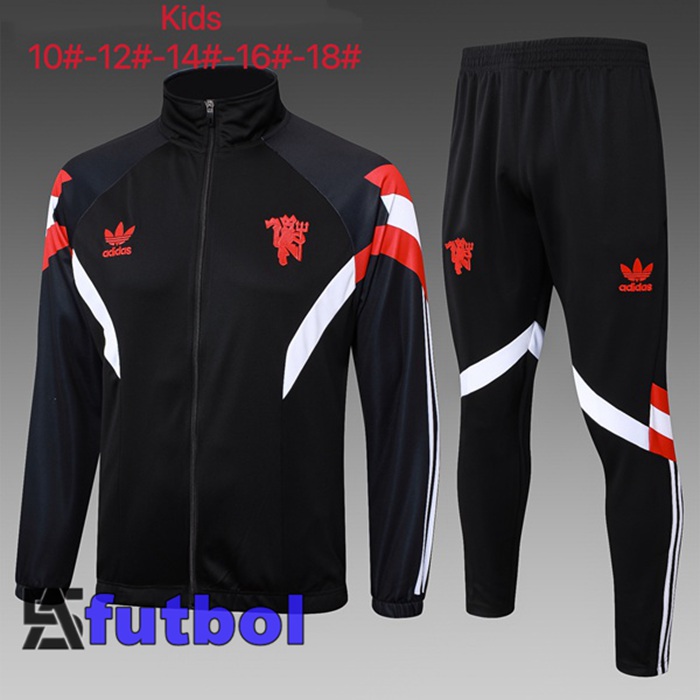 Chandal Futbol - Chaqueta Manchester United Ninos Negro 2025/2026