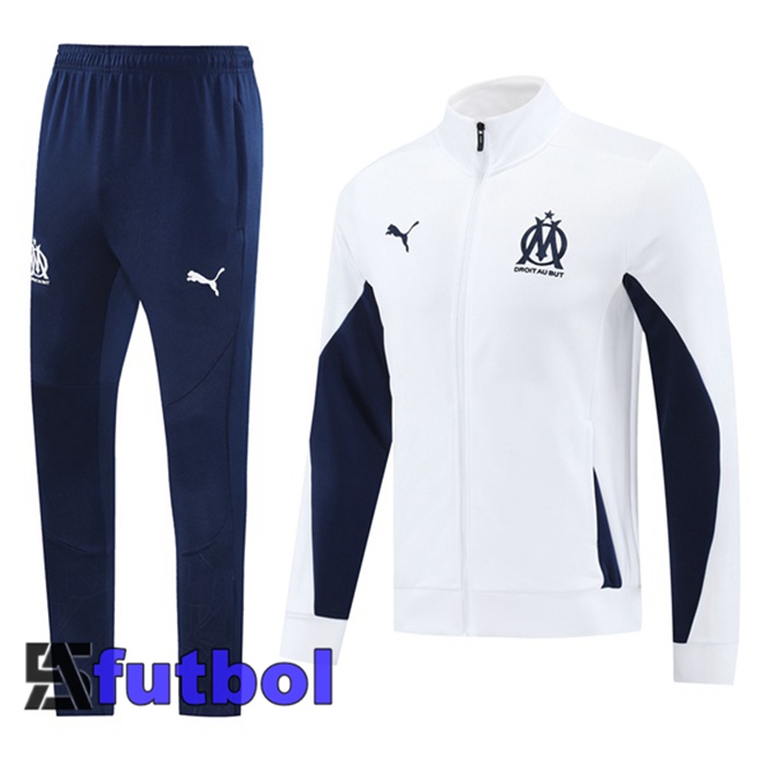 Chandal Futbol - Chaqueta Marsella OM Blanco 2025/2026