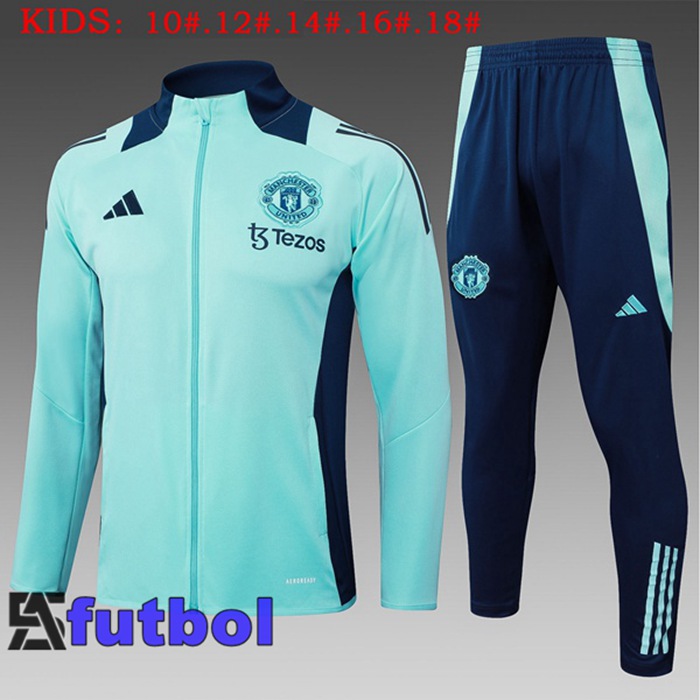 Chandal Equipos De Futbol - Chaqueta Manchester United Ninos Verde 2025/2026