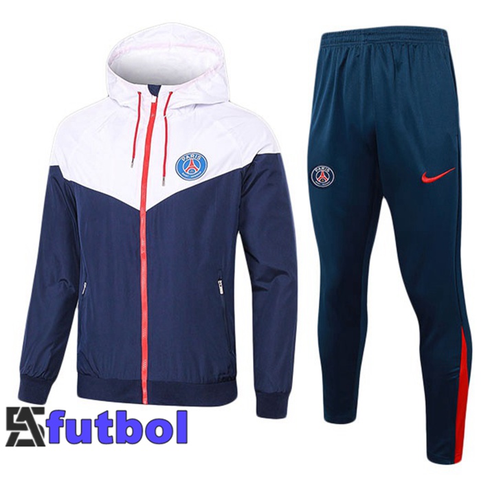 Chandal Futbol - Rompevientos Paris PSG Blanco Azul Real 2025/2026