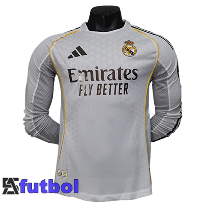 Camisetas De Futbol Real Madrid Primera Manga Larga Leaked Version 2025/2026