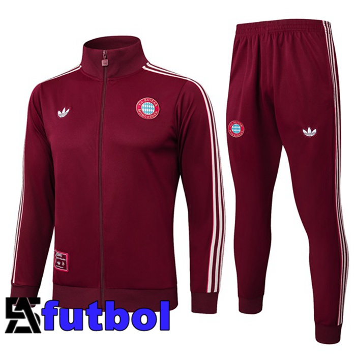 Chandal Equipos De Futbol - Chaqueta Bayern Munich Rojo 2025/2026