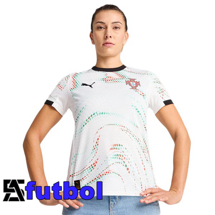 Camiseta Nacional Portugal Mujer Segunda Blanco 2025/2026