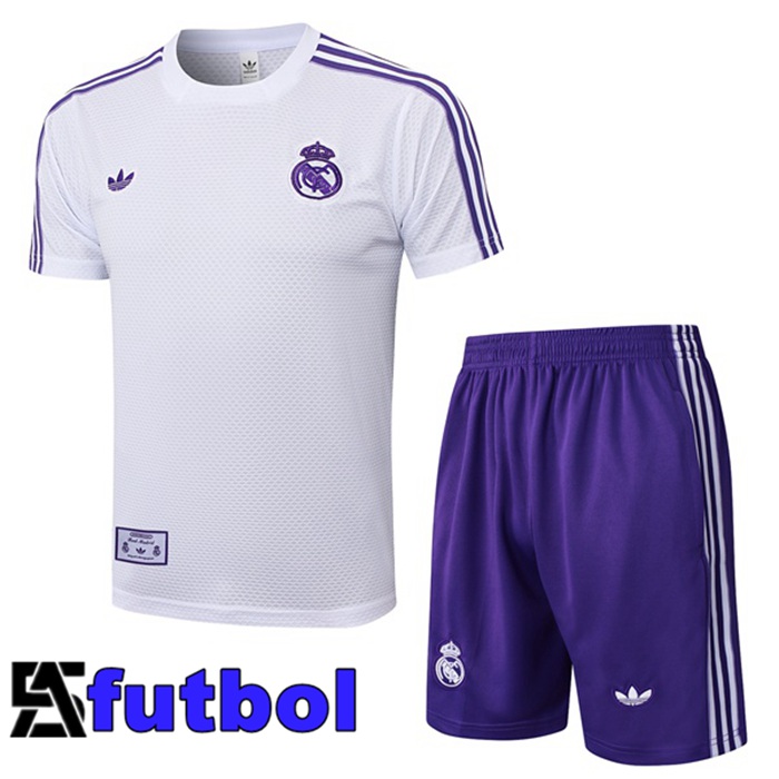 Camiseta Entrenamiento Real Madrid + Cortos Blanco 2025/2026