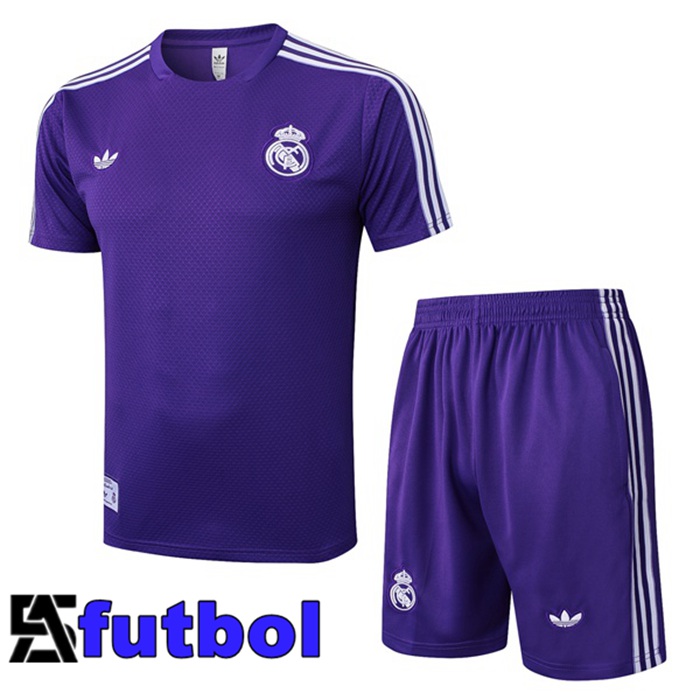 Camiseta Entrenamiento Real Madrid + Cortos Púrpura 2025/2026