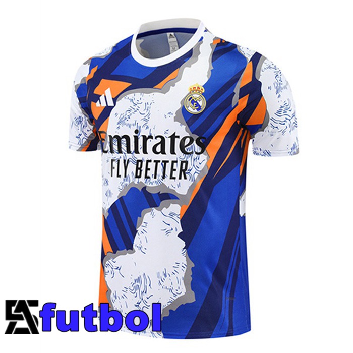 Camiseta Entrenamiento Real Madrid Blanco Azul 2025/2026