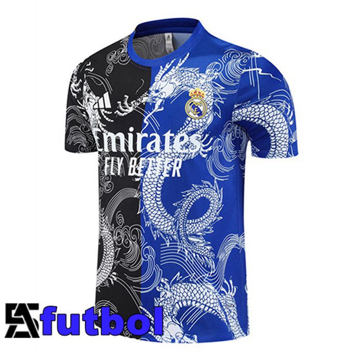 Camiseta Entrenamiento Real Madrid Negro Azul 2025/2026