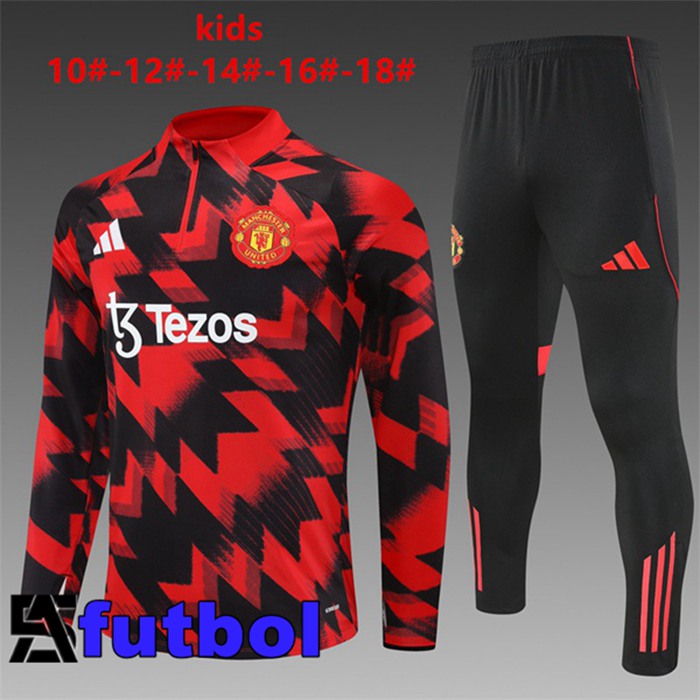 Chandal Equipos De Futbol Manchester United Ninos Negro Rojo 2025/2026