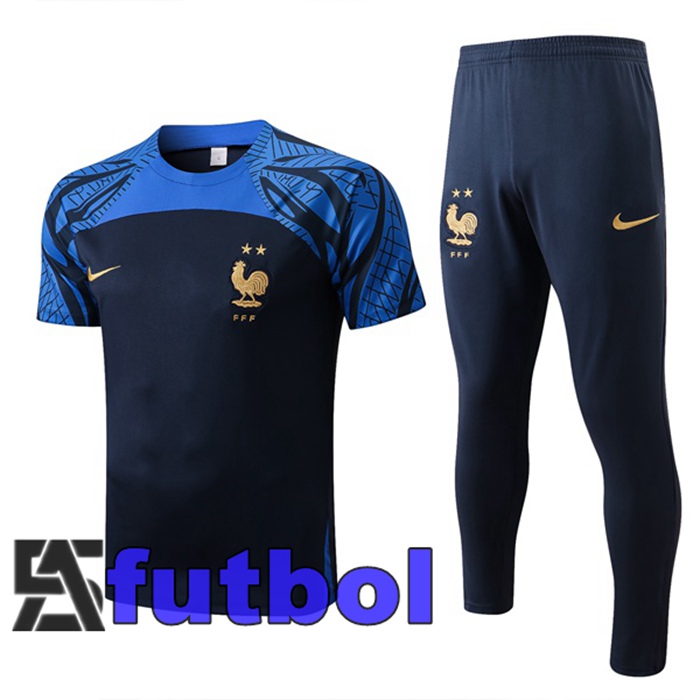 Camiseta Entrenamiento Francia + Pantalones Azul Royal 2022/2023