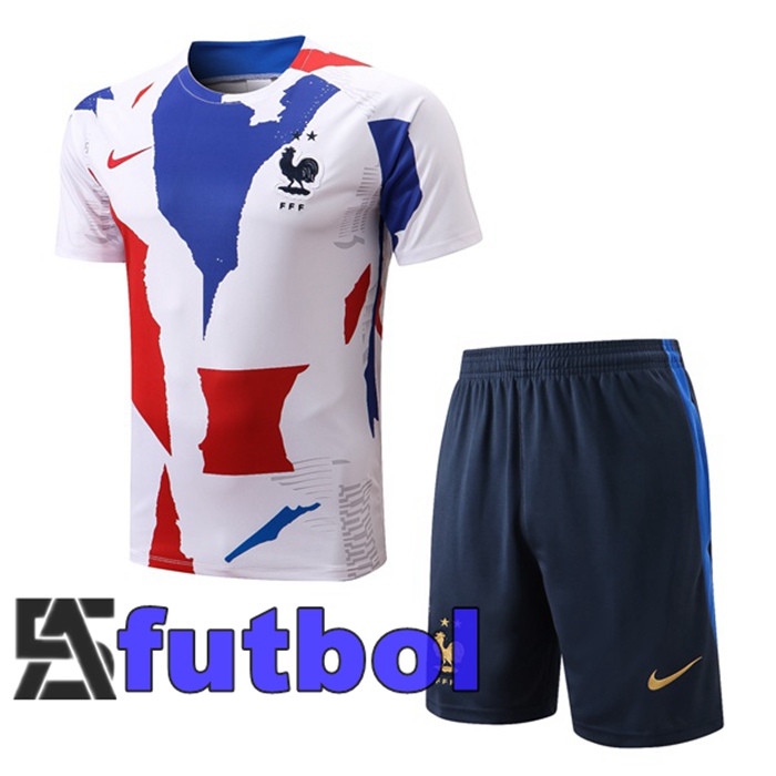 Camiseta Entrenamiento Francia + Cortos Blanco 2022/2023