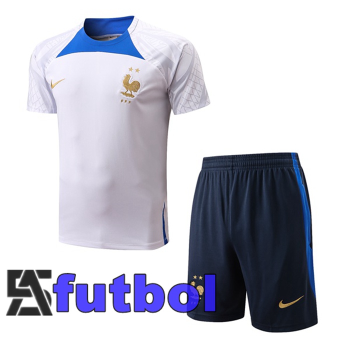 Camiseta Entrenamiento Francia + Cortos Blanco 2022/2023