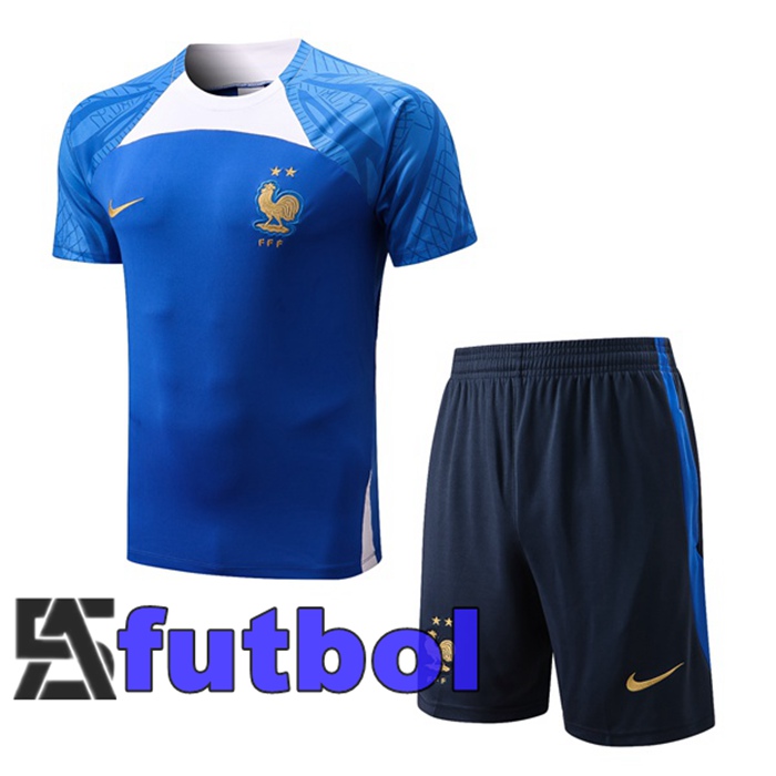 Camiseta Entrenamiento Francia + Cortos Azul 2022/2023
