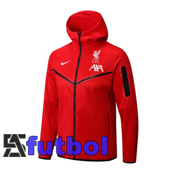Chaqueta Con Capucha FC Liverpool Rojo 2022/2023
