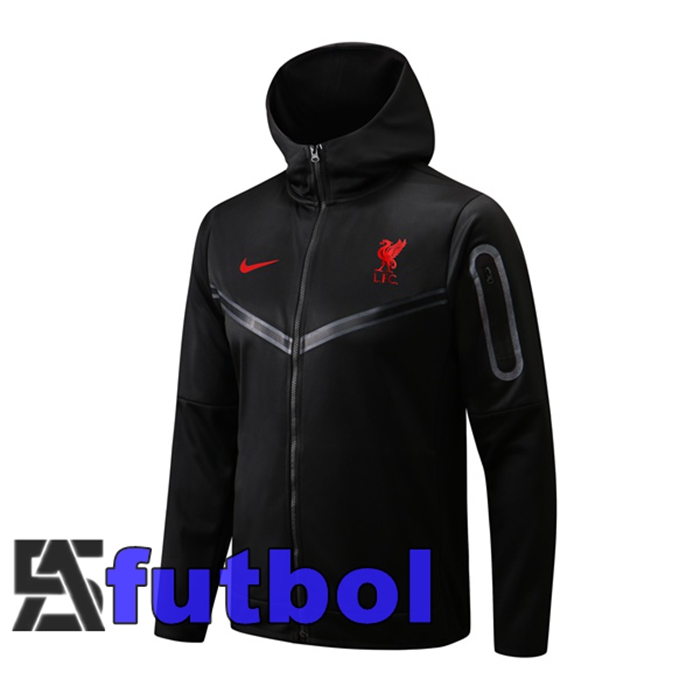Chaqueta Con Capucha FC Liverpool Negro 2022/2023