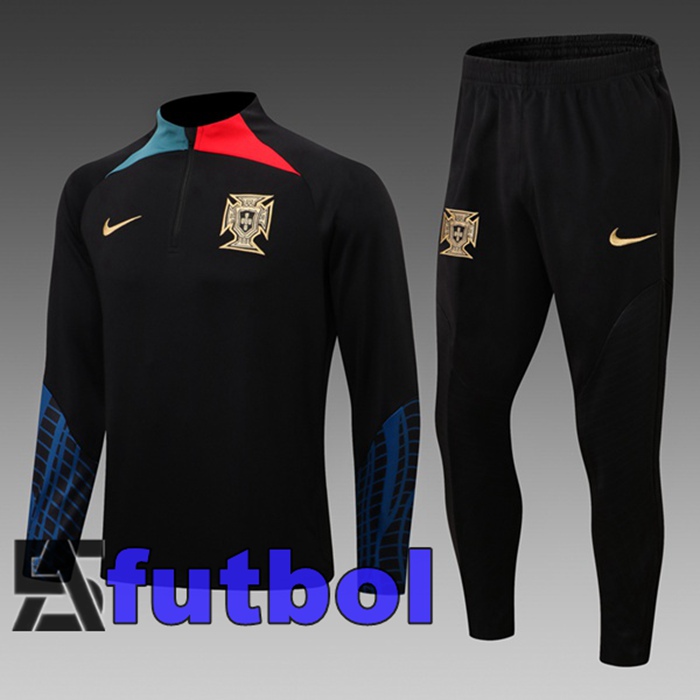 Chandal Equipos De Futbol Portugal Ninos Negro 2022/2023