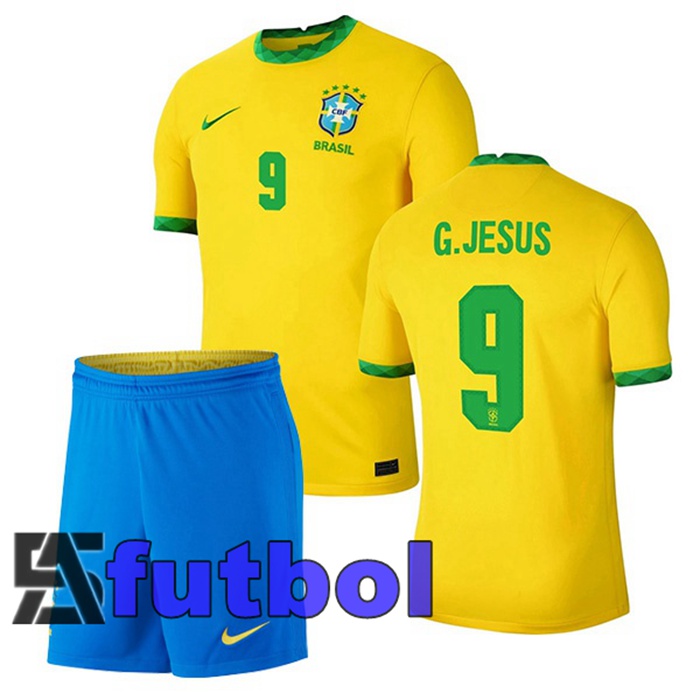 Camiseta Nacional Brasil (G.JESUS 9) Ninos Primera 2020/2021
