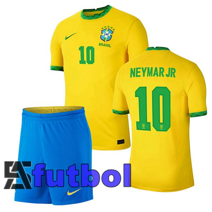 Camiseta Nacional Brasil (NEYMAR JR 10) Ninos Primera 2020/2021