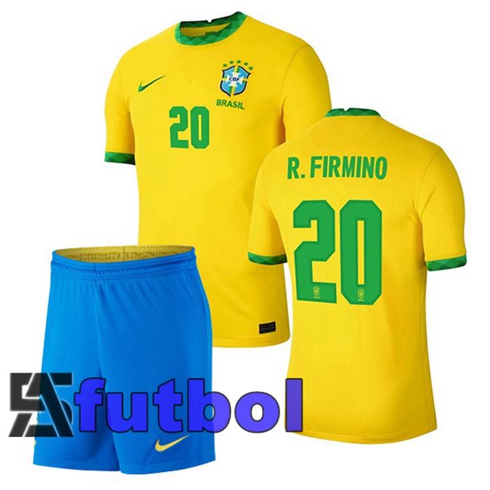 Camiseta Nacional Brasil (R.FIRMINO 20) Ninos Primera 2020/2021