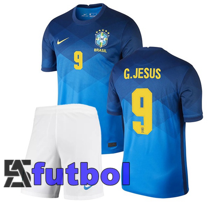 Camiseta Nacional Brasil (G.JESUS 9) Ninos Segunda 2020/2021