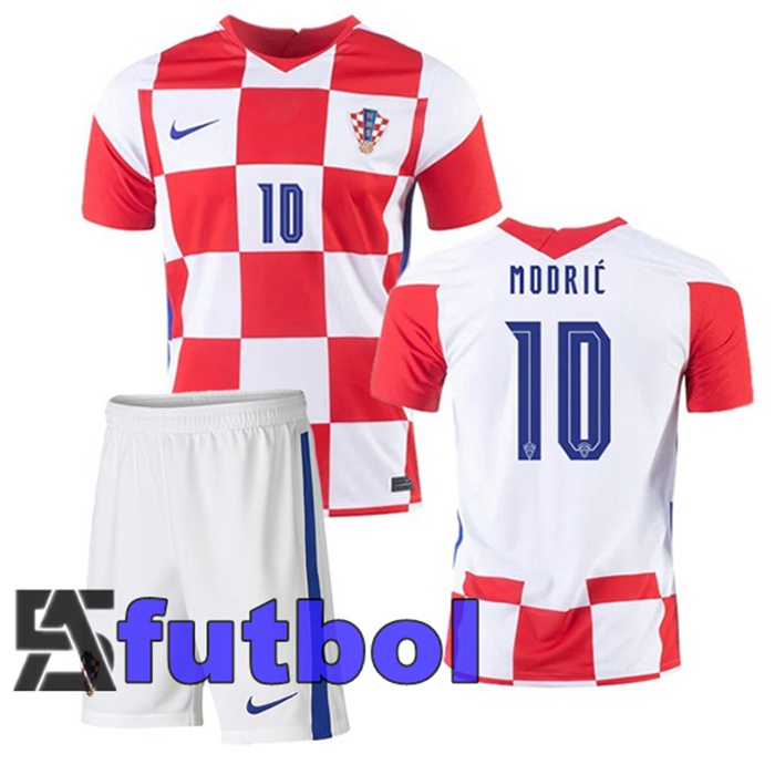 Camiseta Nacional Croacia (MODRIĆ 10) Ninos Primera 2020/2021