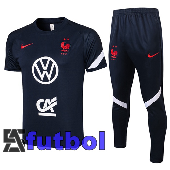 Camiseta Entrenamiento Francia + Pantalones Azul Royal 2021/2022