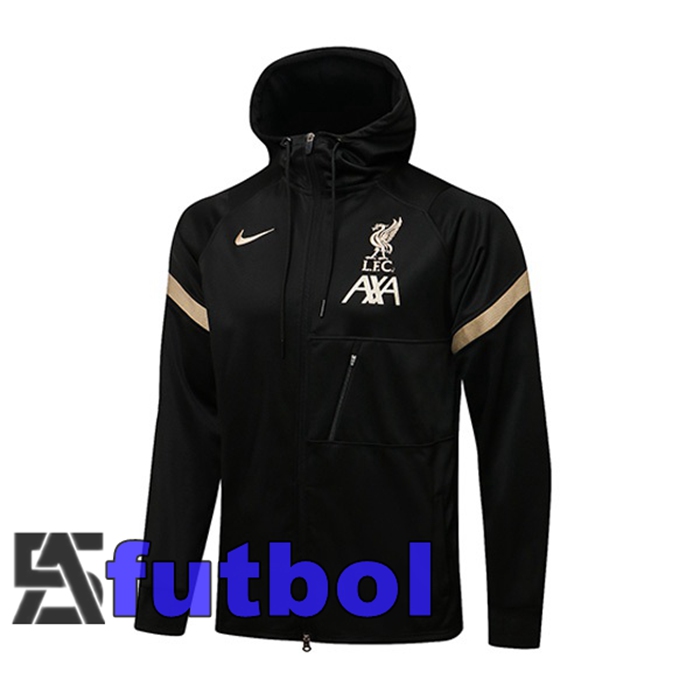 Chaqueta Con Capucha FC Liverpool Negro 2021/2022