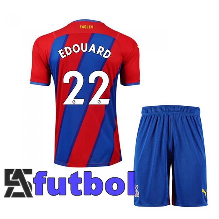 Camiseta Crystal Palace (EDOUARD 22) Ninos Primera Rojo/Azul 2021/2022
