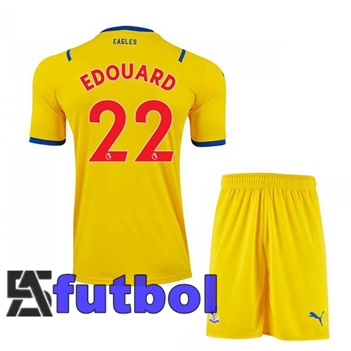 Camiseta Crystal Palace (EDOUARD 22) Ninos Segunda Amarillo 2021/2022