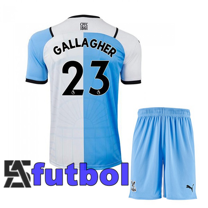 Camiseta Crystal Palace (GALLAGHER 23) Ninos Tercera Blanco/Azul 2021/2022