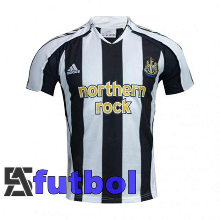 Camiseta Newcastle United Retro Primera Blanco Negro 2005-2006