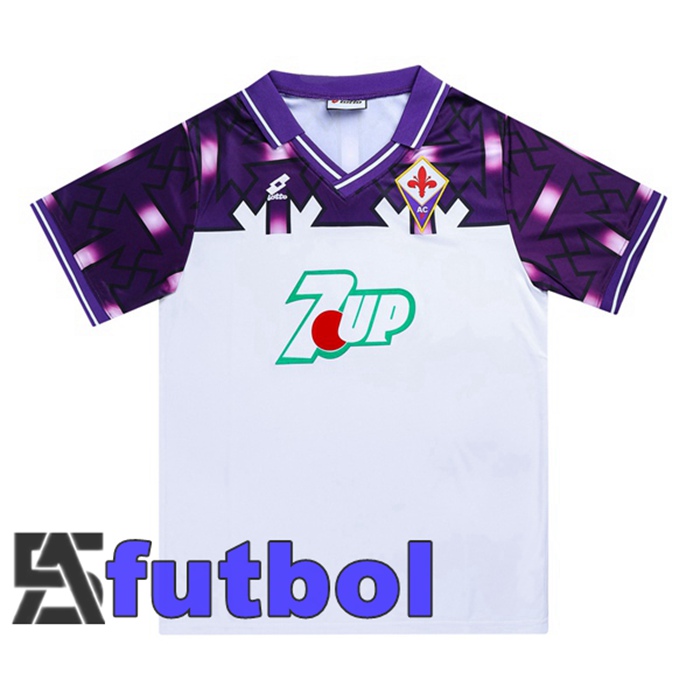 Camiseta ACF Fiorentina Retro Segunda Violeta Blanco 1992-1993