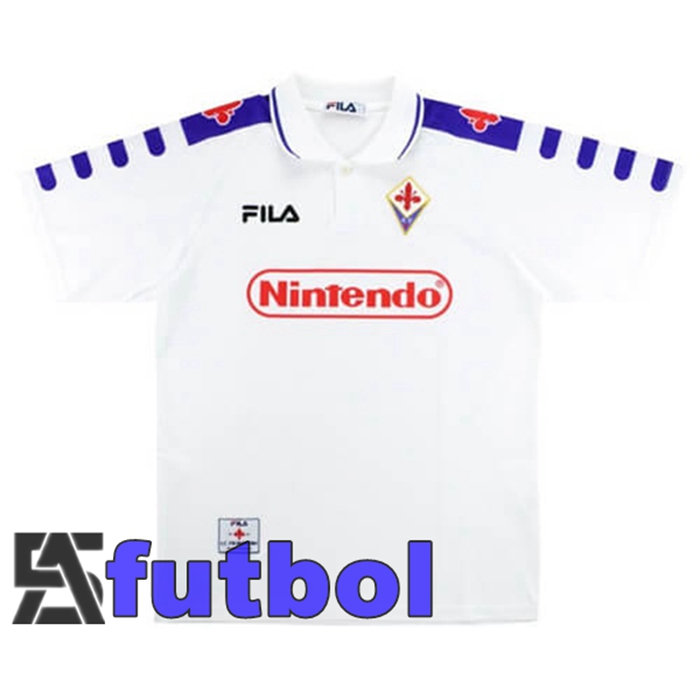 Camiseta ACF Fiorentina Retro Segunda Blanco 1998-1999