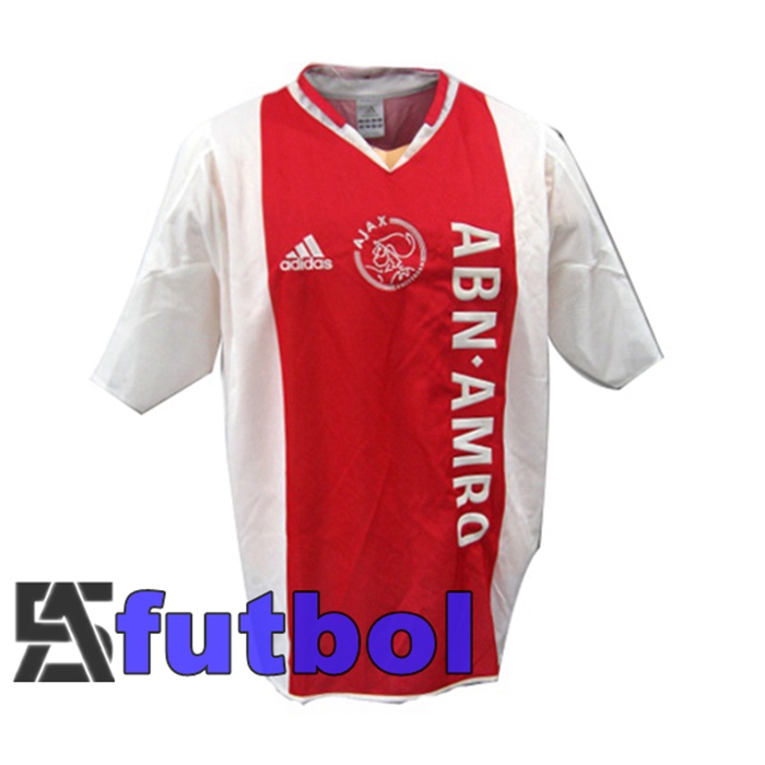 Camiseta AFC Ajax Retro Primera Blanco Rojo 2004-2005