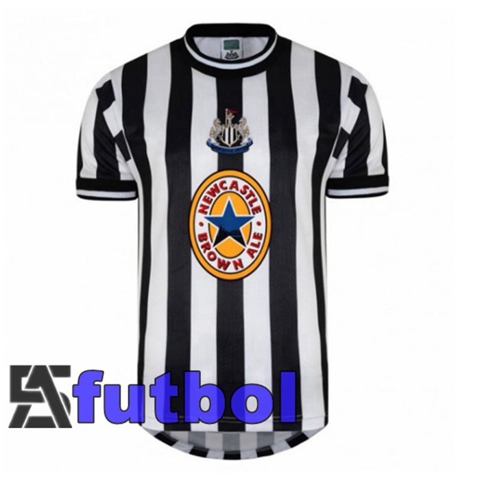 Camiseta Newcastle United Retro Primera Negro Blanco 1997-1999